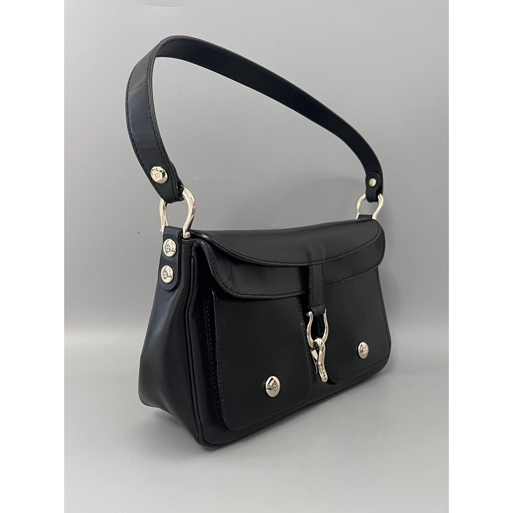 KATE SPADE SUTTON PERRIN BLACK Leather & Gold Tone Hardware Shoulder Bag Purse